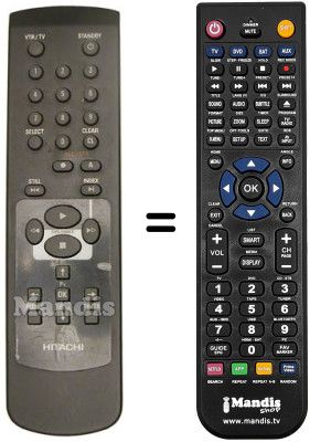 Replacement remote control Hitachi VT-FX940E VPS Replacement remote control Hitachi VT-FX940E VPS