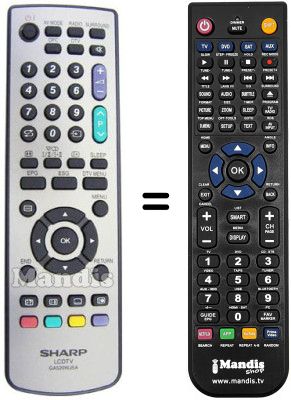 Replacement remote control Sharp LC 42 WD1S