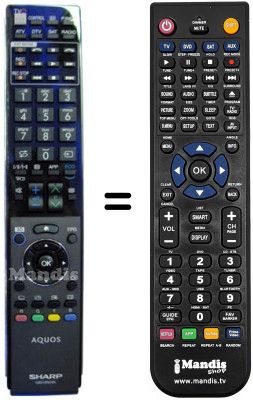 Replacement remote control Sharp GB 013 WJSA