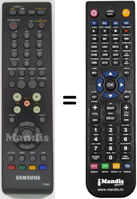 Mando a distancia equivalente Samsung SMT T1040 Mando a distancia equivalente Samsung SMT T1040
