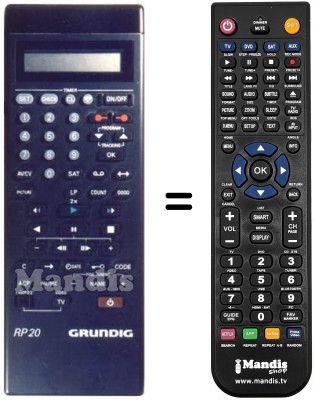 Mando a distancia equivalente Grundig GV-211
