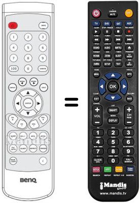 Replacement remote control Benq Q 150