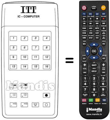 Comandament a distància equivalent IFB 13 N