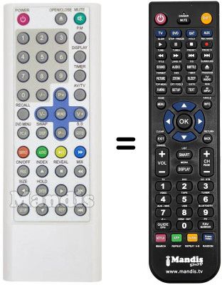 Replacement remote control Irradio XTD 1910 X