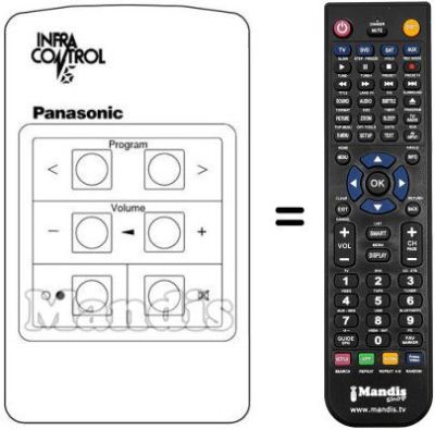Mando a distancia equivalente INFRA CONTROL 6