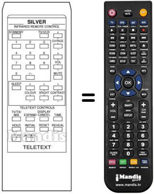 Mando a distancia equivalente INFRARED REMOTE CONTROL Mando a distancia equivalente INFRARED REMOTE CONTROL
