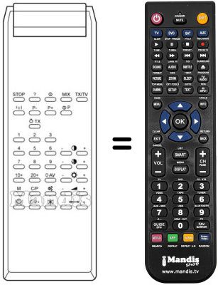 Replacement remote control IR 6000 MONO