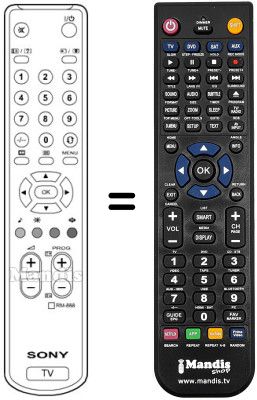 Replacement remote control Sony KV-28 DX20U