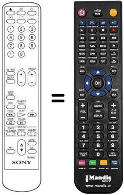 Replacement remote control Sony KV-V 1430 P