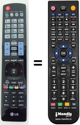 Mando a distancia equivalente AKB72914208