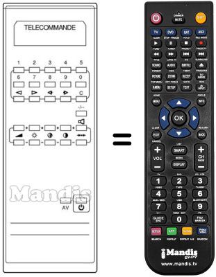 Comandament a distància equivalent LME MONO