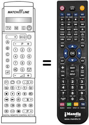 Comandament a distància equivalent PYE 32 PW 977 A Comandament a distància equivalent PYE 32 PW 977 A