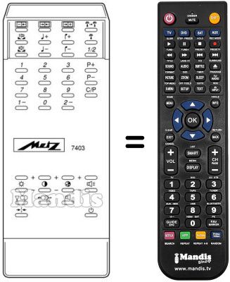 Mando a distancia equivalente MECATRON 7403