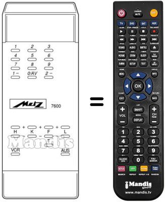 Mando a distancia equivalente MECATRON 7600