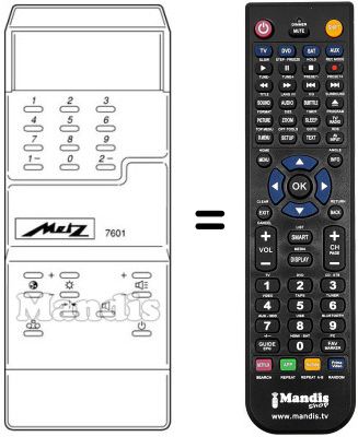 Mando a distancia equivalente MECATRON 7601