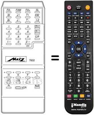 Mando a distancia equivalente MECATRON 7602