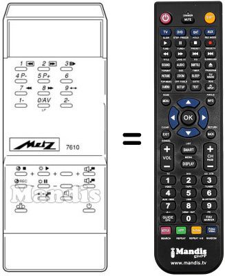 Mando a distancia equivalente MECATRON 7610