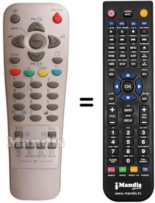 Mando a distancia equivalente Sinudyne 17350