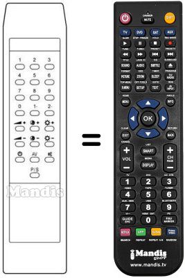 Comandament a distància equivalent Daewoo DCS 1434 Comandament a distància equivalent Daewoo DCS 1434