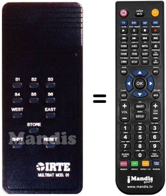 Mando a distancia equivalente MULTISAT MOD. 01