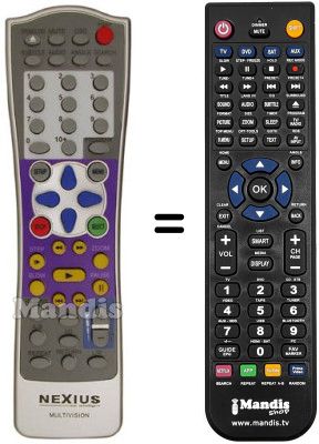 Replacement remote control MULTIVISION