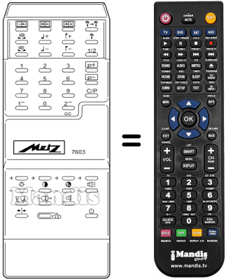 Mando a distancia equivalente MECATRON 7603