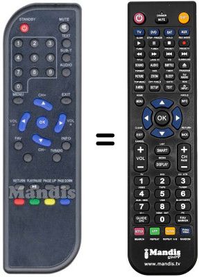 Mando a distancia equivalente Schaub Lorenz SL 210 D