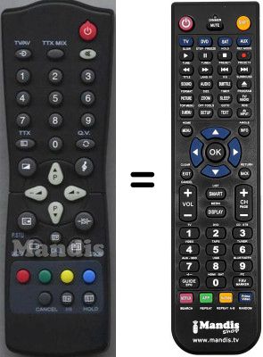 Replacement remote control NordMende N 2122 CB Replacement remote control NordMende N 2122 CB