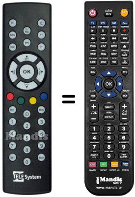 Mando a distancia equivalente Telesystem TS 6208