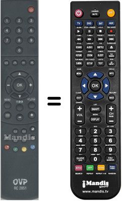 Mando a distancia equivalente RC 2851