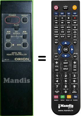 Mando a distancia equivalente RC-57