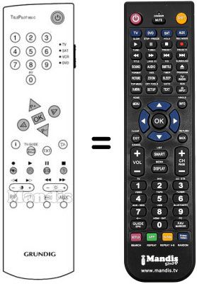 Replacement remote control Grundig PLANATRON 2 PW 110-520 / 9