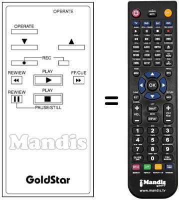 Replacement remote control PN 243 104K
