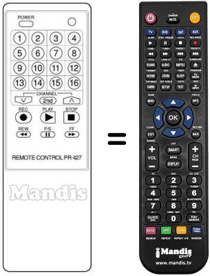 Replacement remote control PR 427 Replacement remote control PR 427