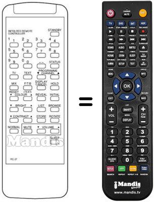 Mando a distancia equivalente RC-37