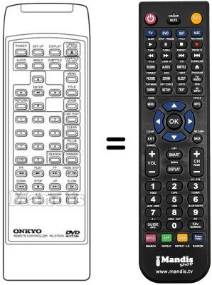 Mando a distancia equivalente RC-375DV