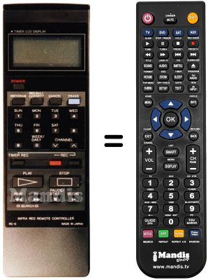 Mando a distancia equivalente 076200E001