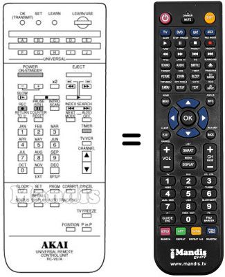 Mando a distancia equivalente RC-V67A