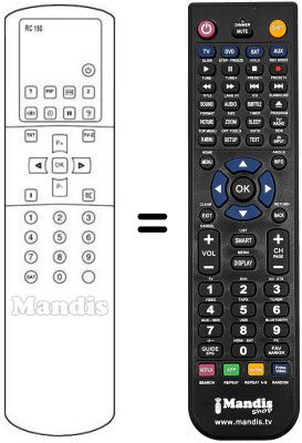 Replacement remote control Toshiba 28 H 14 D