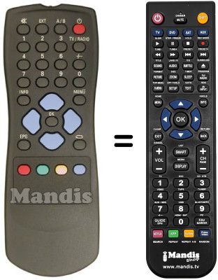 Mando a distancia equivalente RC 1112905 / 00