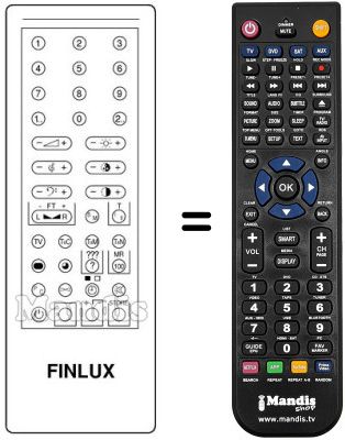 Mando a distancia equivalente RC 1122 TX