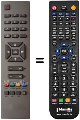 Mando a distancia equivalente RC 1241