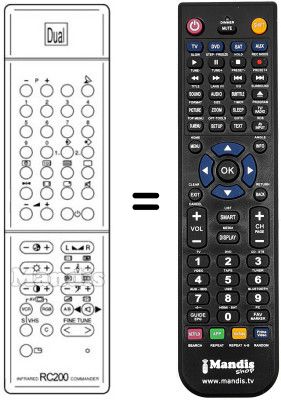 Replacement remote control TEC DTV 6332 M