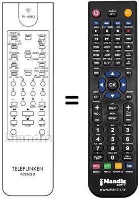 Replacement remote control RC 2103 X