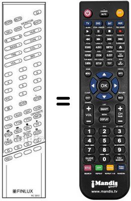 Mando a distancia equivalente RC 3010
