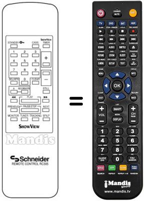 Mando a distancia equivalente RC 305