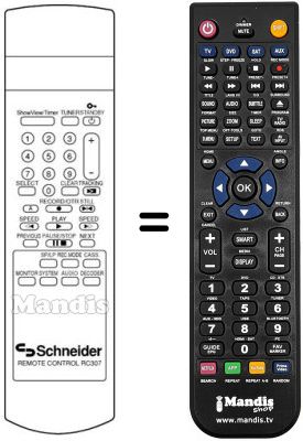 Mando a distancia equivalente RC 307