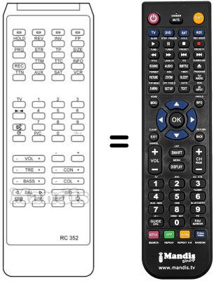 Mando a distancia equivalente RC 352