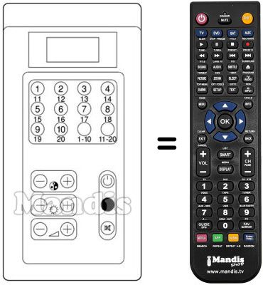Replacement remote control RC 4-J Replacement remote control RC 4-J