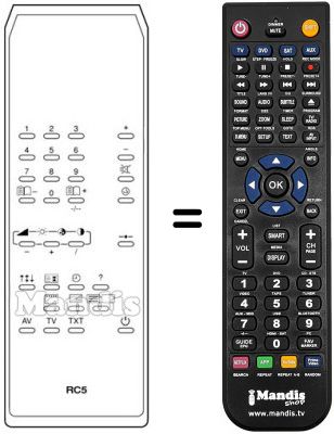 Comandament a distància equivalent RC 5